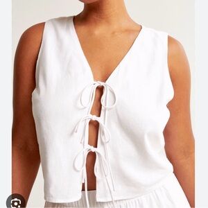 A&F White Tank Top